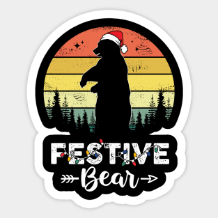 Bear Festive Sticker